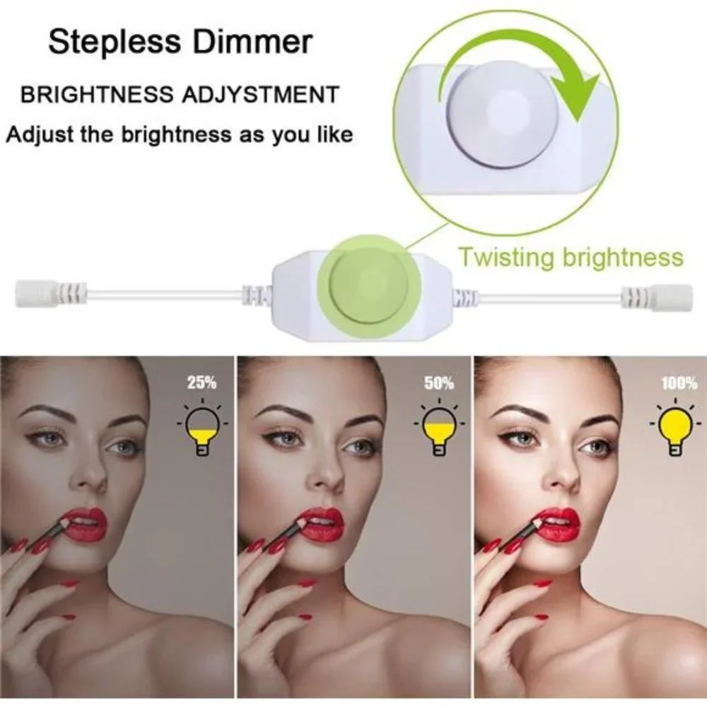 13ft/4M Led Vanity Mirror Light Kit Bendable NO NEED TO CUT Vanity Makeup Mirror